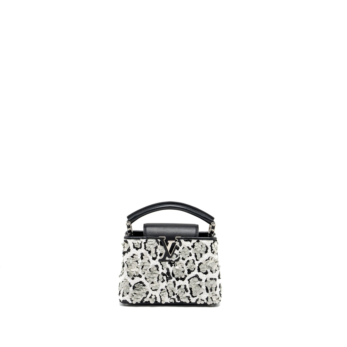 LOUIS VUITTON CAPUCINES MINI LIMITED EDITION SUQUIN / LEATHER MULTICOLOUR BLACK SHW