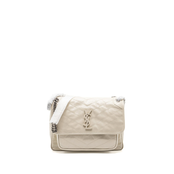 SAINT LAURENT MEDIUM NIKI CALFSKIN BLANC SHW