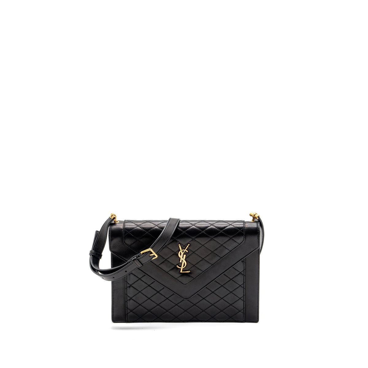SAINT LAURENT GABY SATCHEL BAG LAMBSKIN BLACK GHW