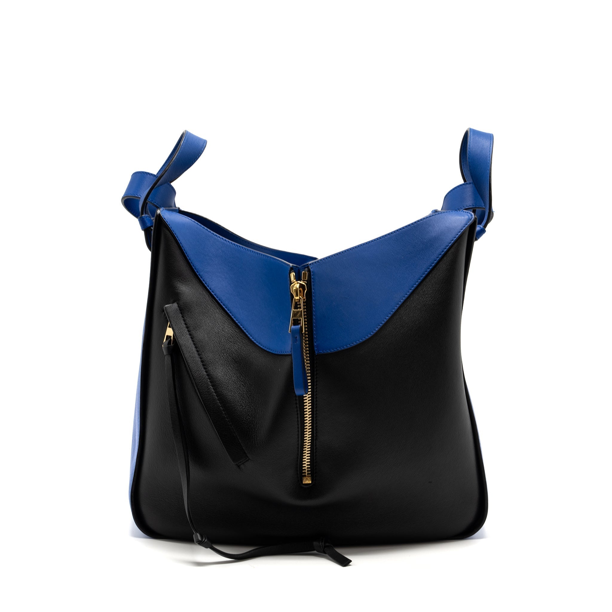 LOEWE HAMMOCK BAG CALFSKIN ELECTRIC BLUE/BLACK GHW