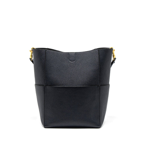 CELINE SANGLE BUCKET BAG CALFSKIN NAVY GHW
