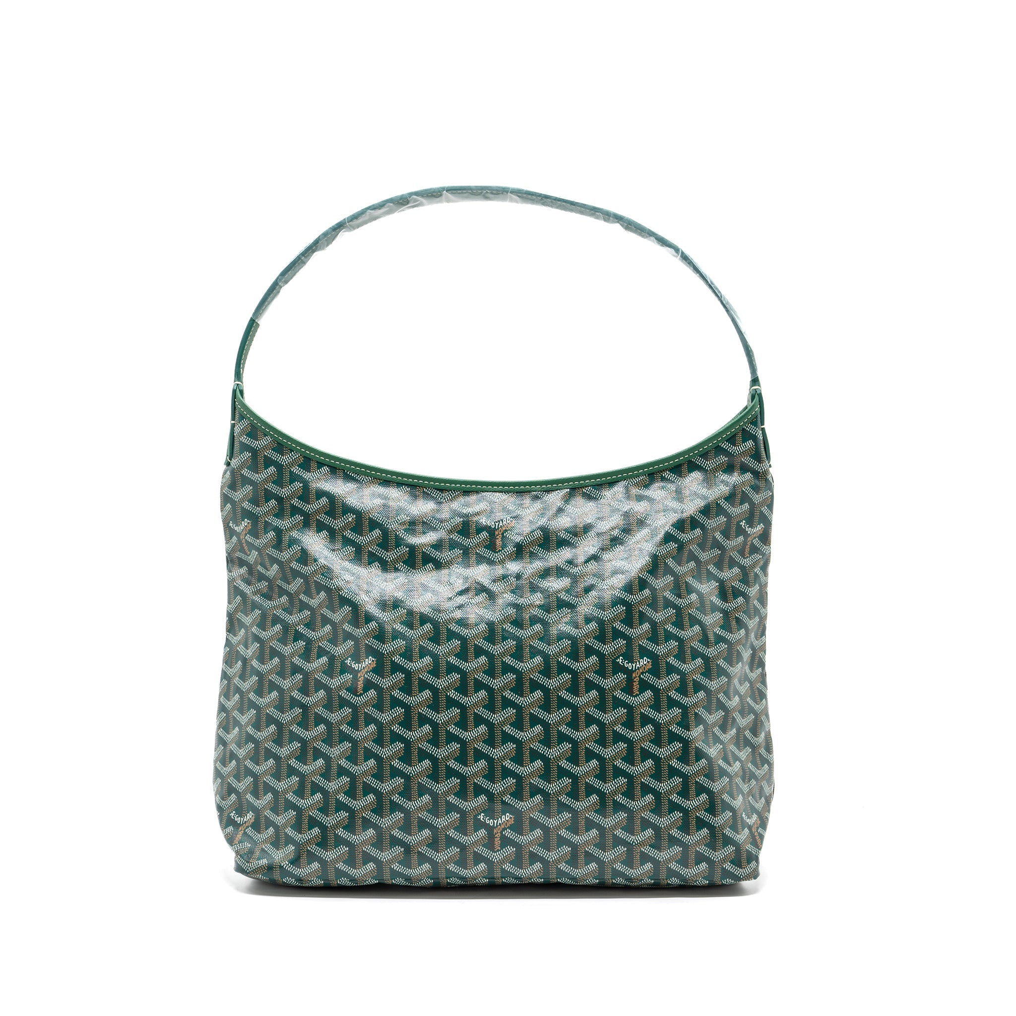 GOYARD BOHEME HOBO BAG GOYARD LINE CANVAS / CALFSKIN GREEN SHW