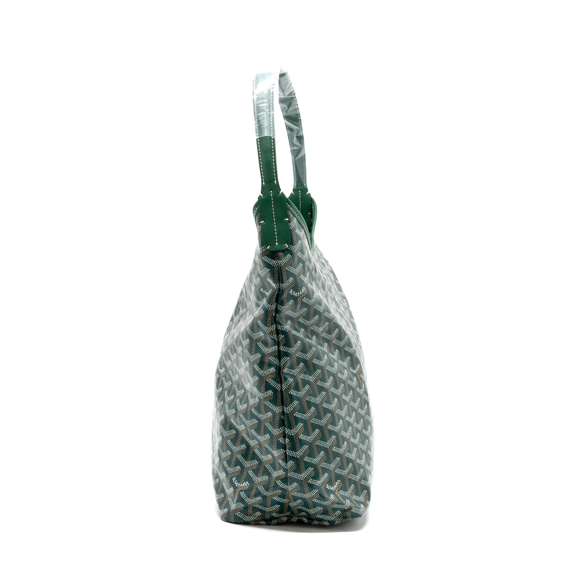 GOYARD BOHEME HOBO BAG GOYARD LINE CANVAS / CALFSKIN GREEN SHW