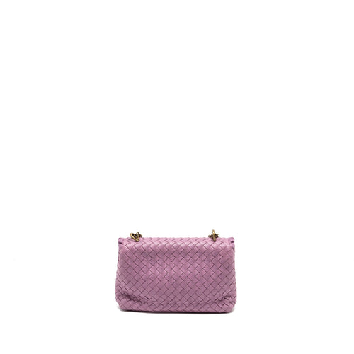 BOTTEGA VENETA OLYMPIA BAG LEATHER LIGHT PURPLE GHW