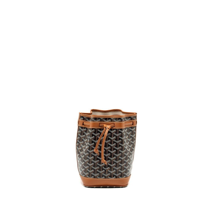 GOYARD PETIT FLOT BUCKET BAG CANVAS / CALFSKIN BROW SHW