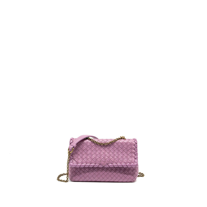 BOTTEGA VENETA OLYMPIA BAG LEATHER LIGHT PURPLE GHW