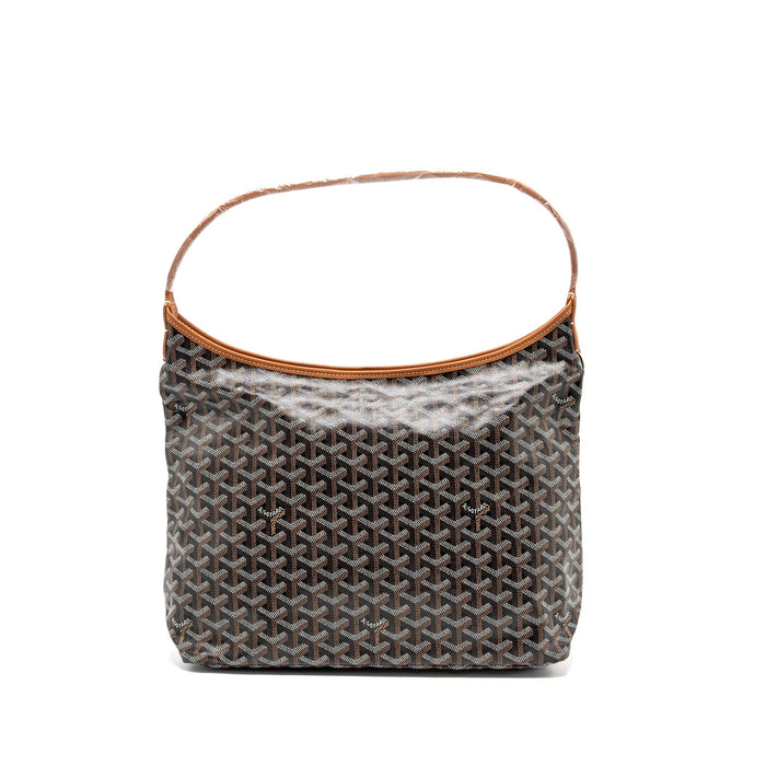GOYARD BOHEME HOBO BAG CANVAS/CALFSKIN BLACK/ BROWN SHW