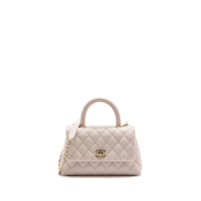CHANEL SMALL COCO HANDLE CAVIAR LILAC LGHW