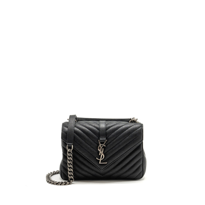 SAINT LAURENT/YSL MEDIUM COLLEGE BAG LAMBSKIN BLACK SHW