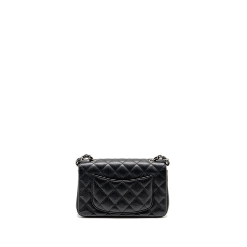 CHANEL MINI RECTANGULAR FLAP BAG CAVIAR IRIDESCENT BLACK SHW