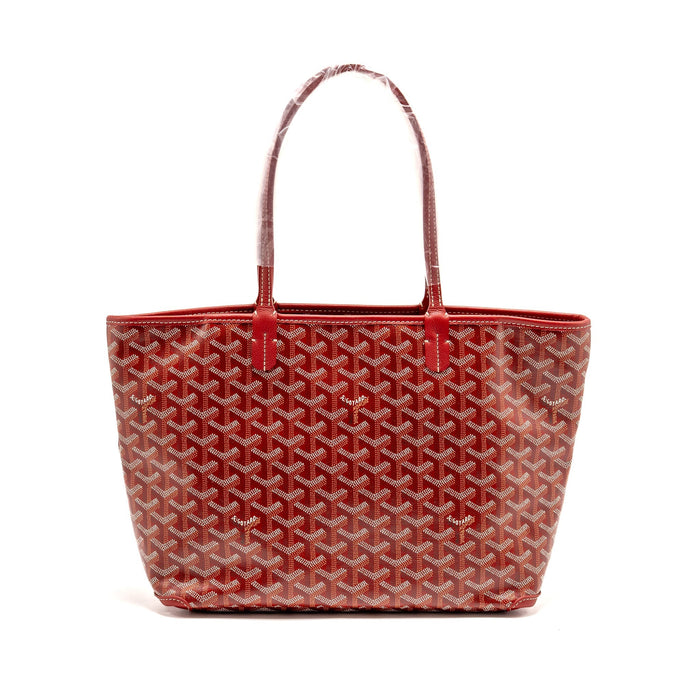 GOYARD ARTOIS PM TOTE BAG GOYARDINE CANVAS/LEATHER ROUGE SHW