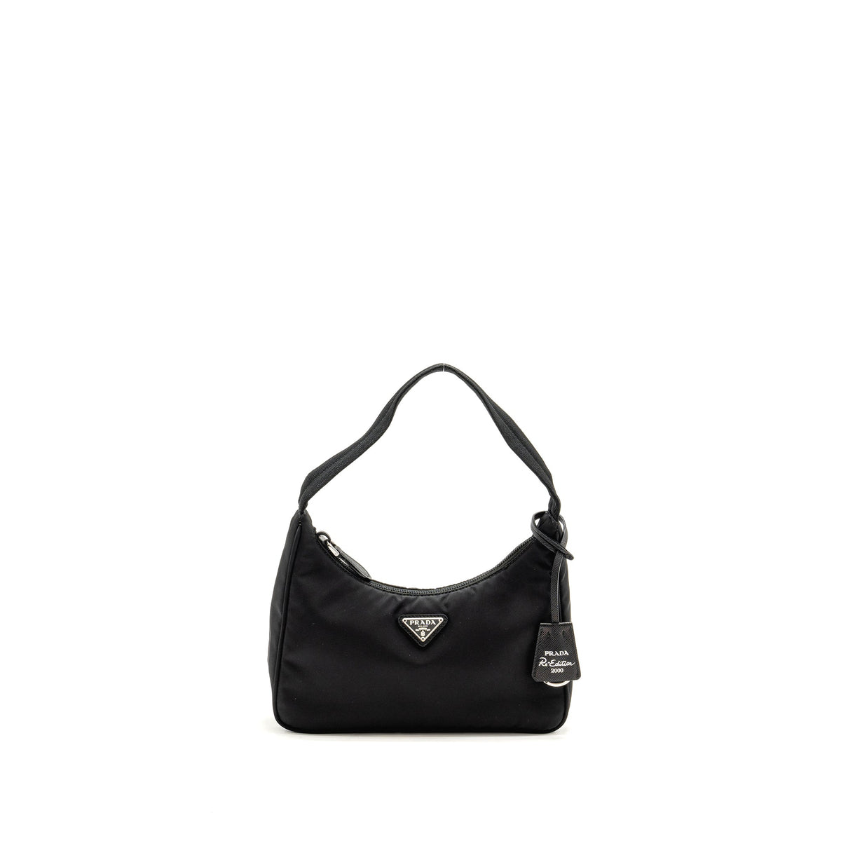 PRADA REEDITION 2000 NYLON SHOULDER BAG BLACK SHW