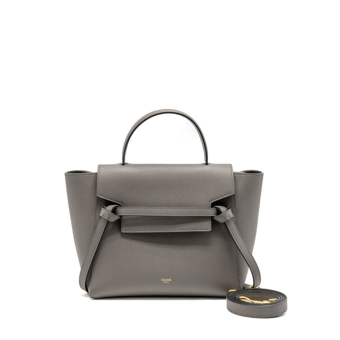 CELINE MICRO BELT BAG CALFSKIN DARK GREY GHW