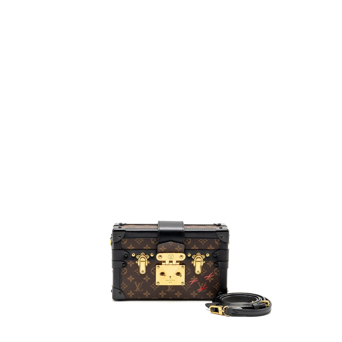 LOUIS VUITTON PETITE MALLE MONOGRAM CANVAS/SMOOTH CALFSKIN GHW