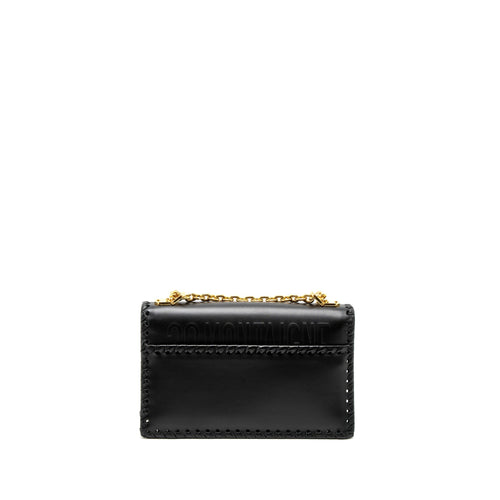 DIOR 30 MONTAIGNE FLAP BAG CALFSKIN BLACK GHW