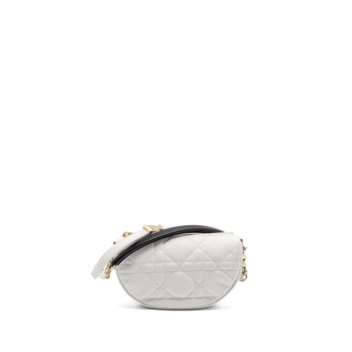 DIOR MEDIUM DIOR VIBE HOBO BAG LAMBSKIN WHITE SHW