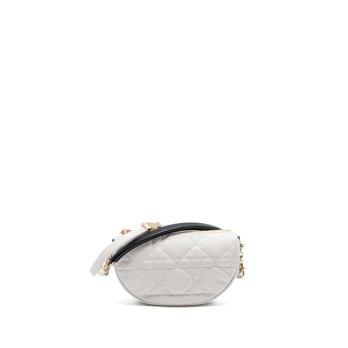 DIOR MEDIUM DIOR VIBE HOBO BAG LAMBSKIN WHITE SHW