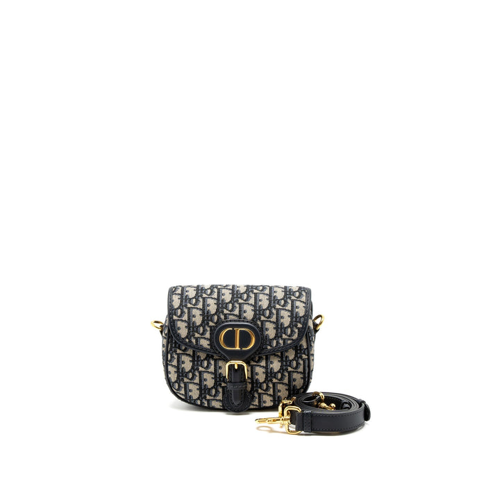 DIOR SMALL DIOR BOBBY BAG OBLIQUE JACQUARD BLUE/MULTICOLOUR GHW