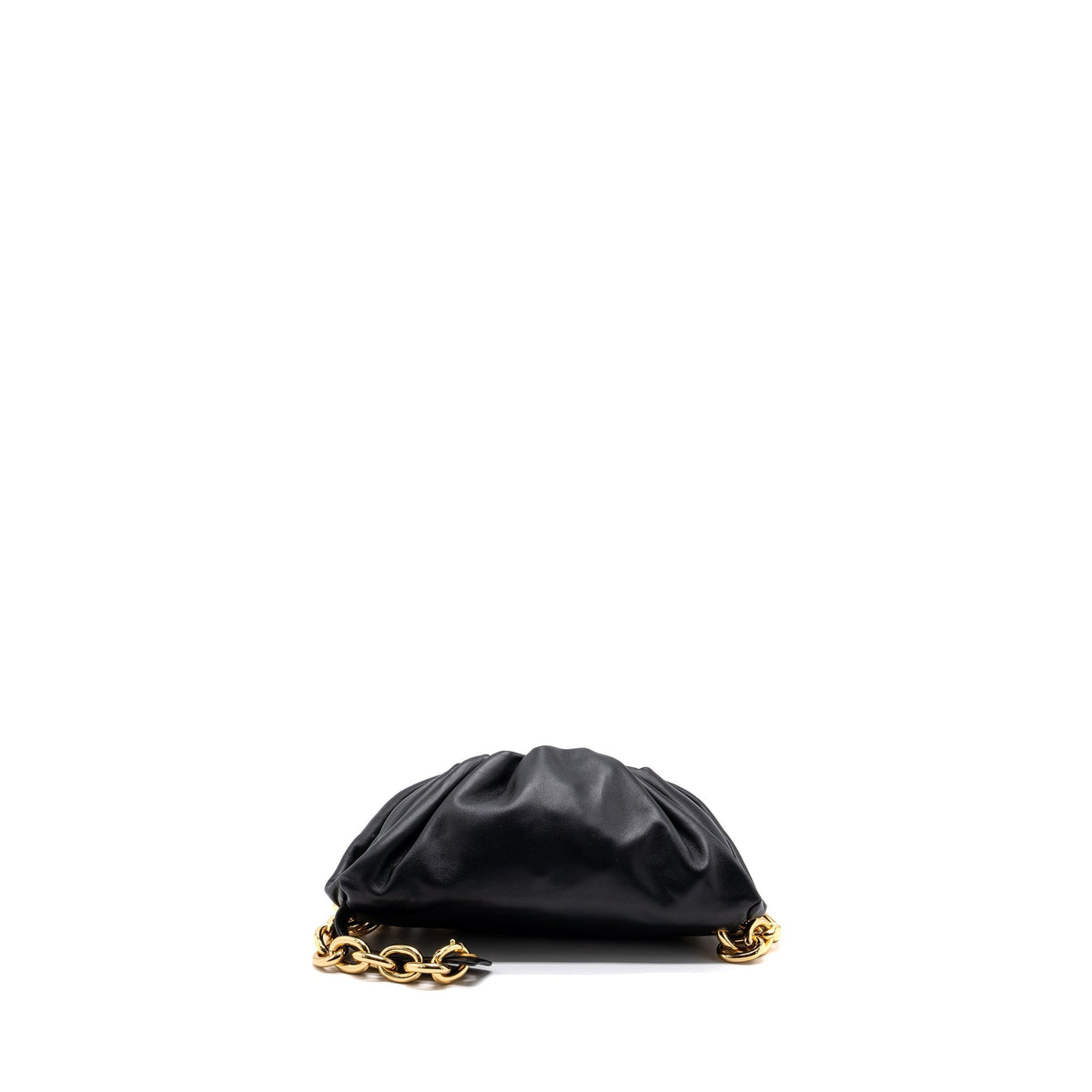BOTTEGA VENETA THE MINI POUCH BELT BAG CALFSKIN BLACK GHW