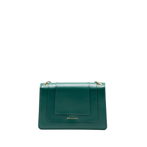 BVLGARI SERPENTI FOREVER SHOULDER BAG CALFSKIN GREEN LGHW