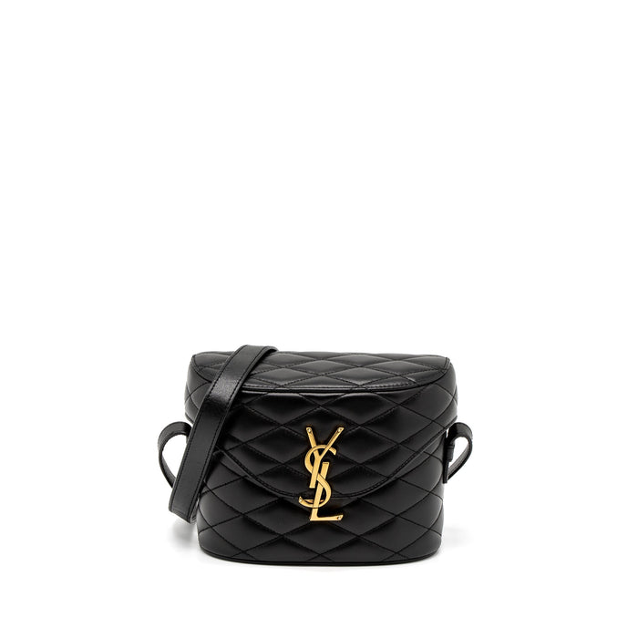 SAINT LAURENT JUNE BOX BAG LAMBSKIN BLACK GHW