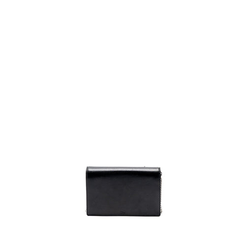 DIOR DIORAMA WALLET ON CHAIN LIMITED PRINT LAMBSKIN BLACK SHW