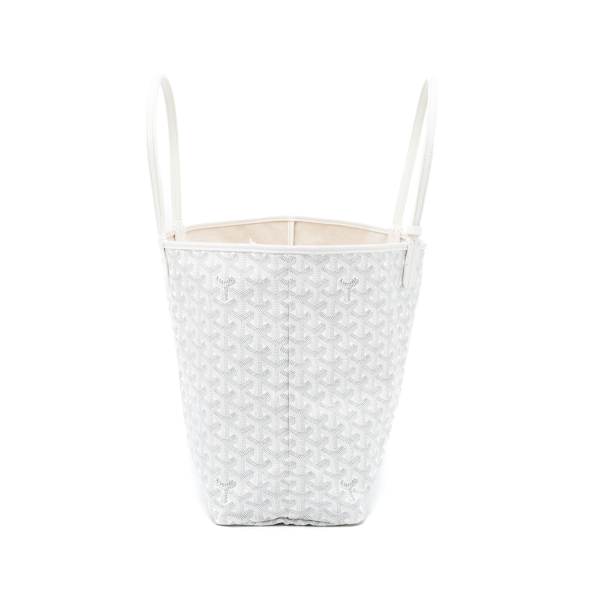 GOYARD SAINT LOUIS PM BAG CANVAS/CALFSKIN WHITE