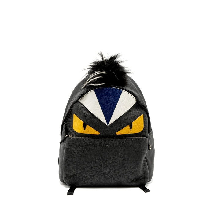 FENDI LARGE BACKPACK CALFSKIN/FUR/CROCODILE BLACK/MULTICOLOUR SHW