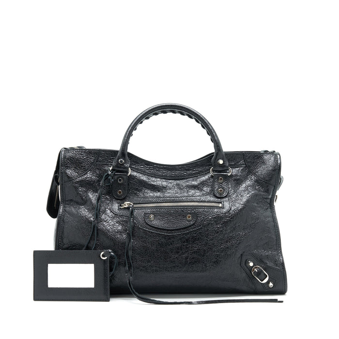 BALENCIAGA GIANT CITY BAG BLACK SHW