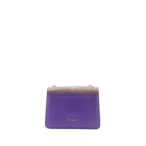 BVLGARI SERPENTI FOREVER BAG CRYSTAL GALUCHAR PURPLE LGHW