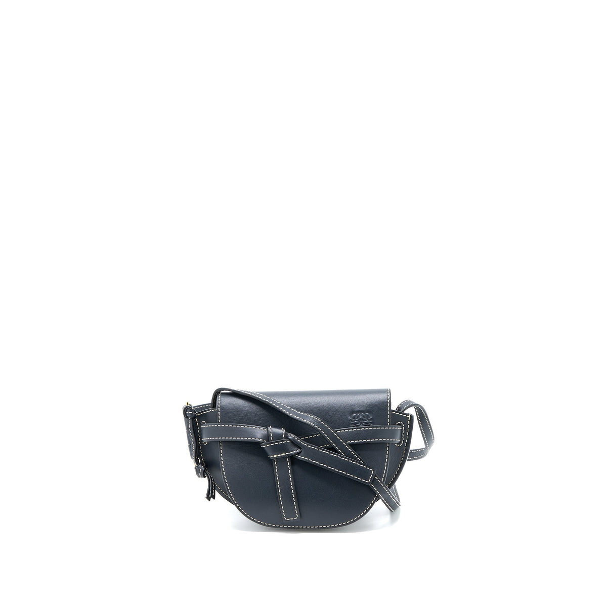 LOEWE MINI GATE CALFSKIN NAVY GHW