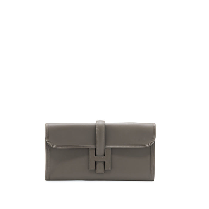 HERMES JIGE ELAN 29 CLUTCH SWIFT GRIS ETAIN