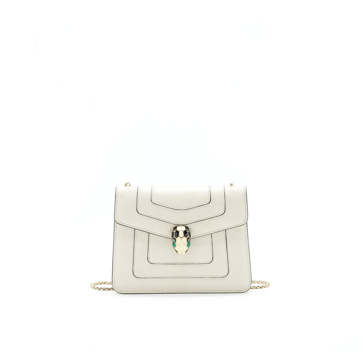 BVLGARI SERPENTI FOREVER CROSSBODY BAG WHITE LGHW