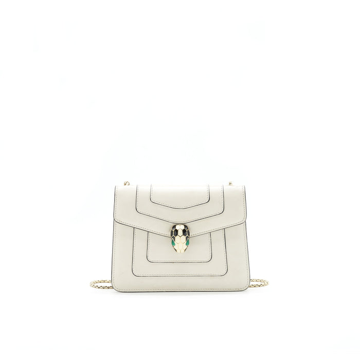 BVLGARI SERPENTI FOREVER CROSSBODY BAG WHITE LGHW