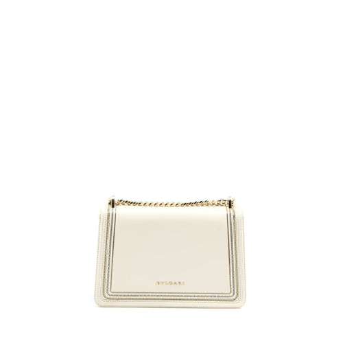 BVLGARI SERPENTI FOREVER FLAP BAG LIMITED EDITION CALFSKIN WHITE LGHW