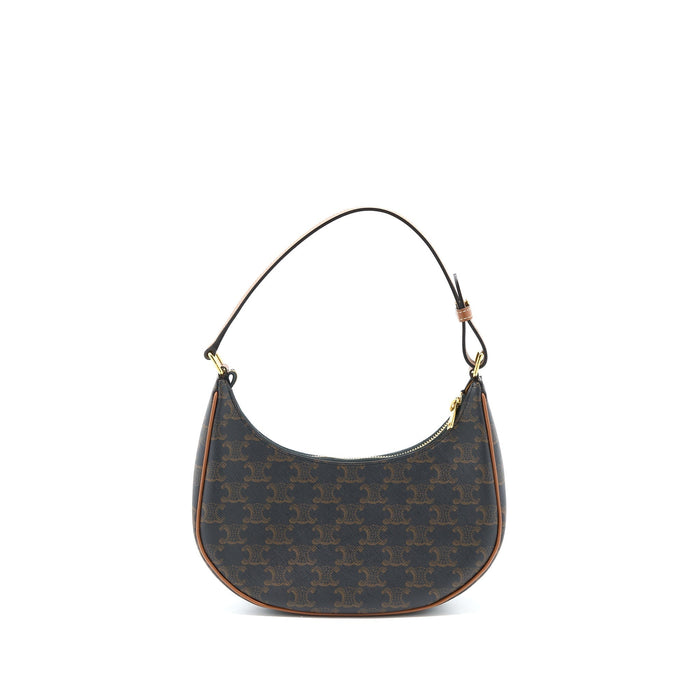 CELINE AVA BAG IN TRIOMPHE CANVAS/CALFSKIN TAN GHW