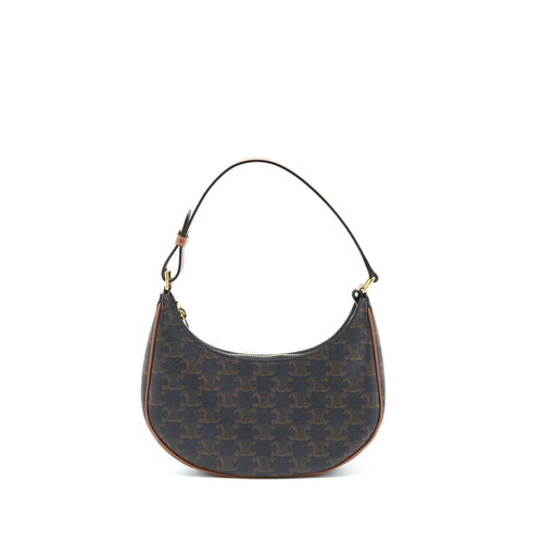 CELINE AVA BAG IN TRIOMPHE CANVAS/CALFSKIN TAN GHW