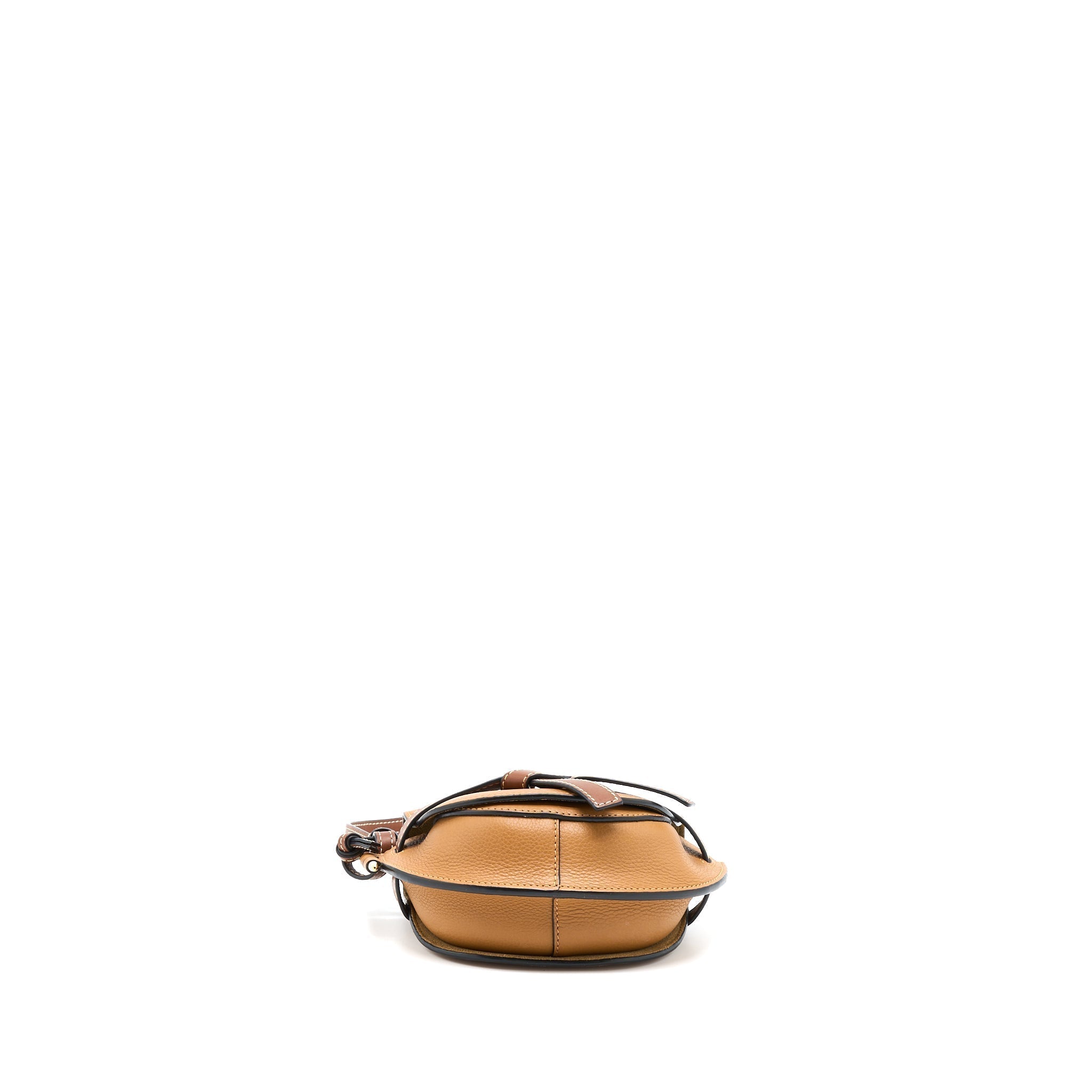 LOEWE MINI GATE CALFSKIN CARAMEL/PECAN GHW