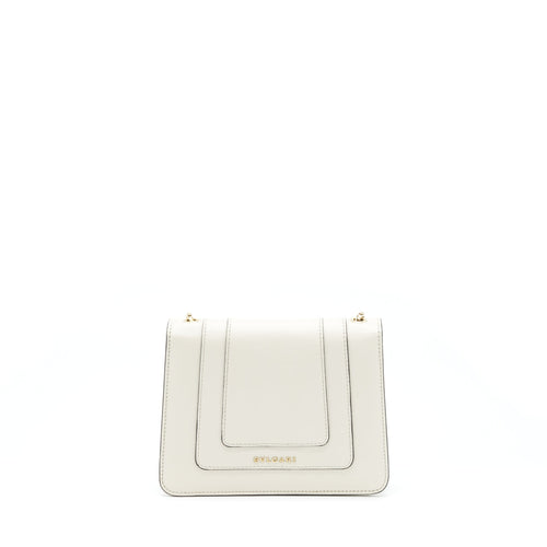 BVALGARI SERPENTI FOREVER CROSSBODY BAG CALFSKIN WHITE LGHW