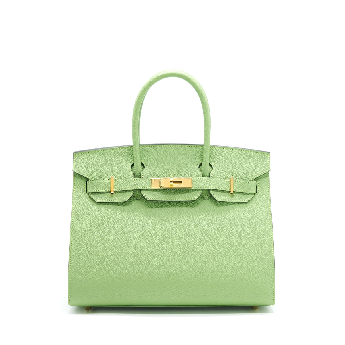 HERMES BIRKIN 30 SELLIER VERT CRIQUET GHW EPSOM LEATHER