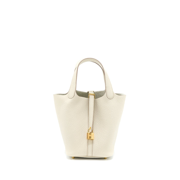 HERMES PICOTIN 18 LOCK BAG CLEMENCE 8L BETON GHW