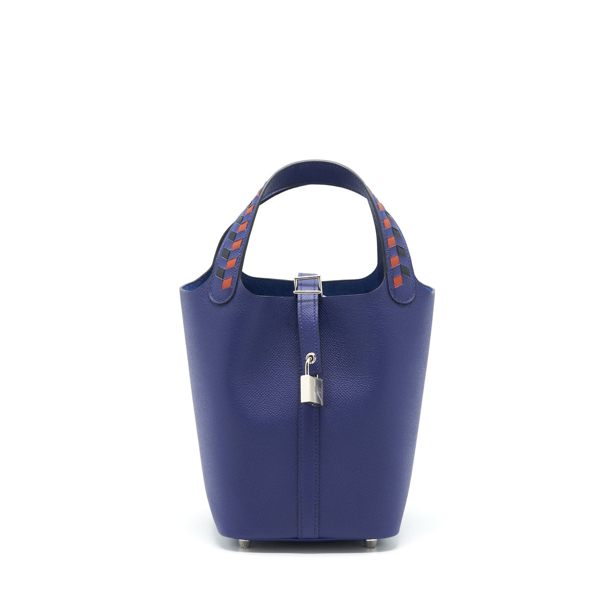 HERMES PICOTIN 18 LOCK BAG EPSOM BLEU ENCRE/ BRIQUE/ NOIR SHW