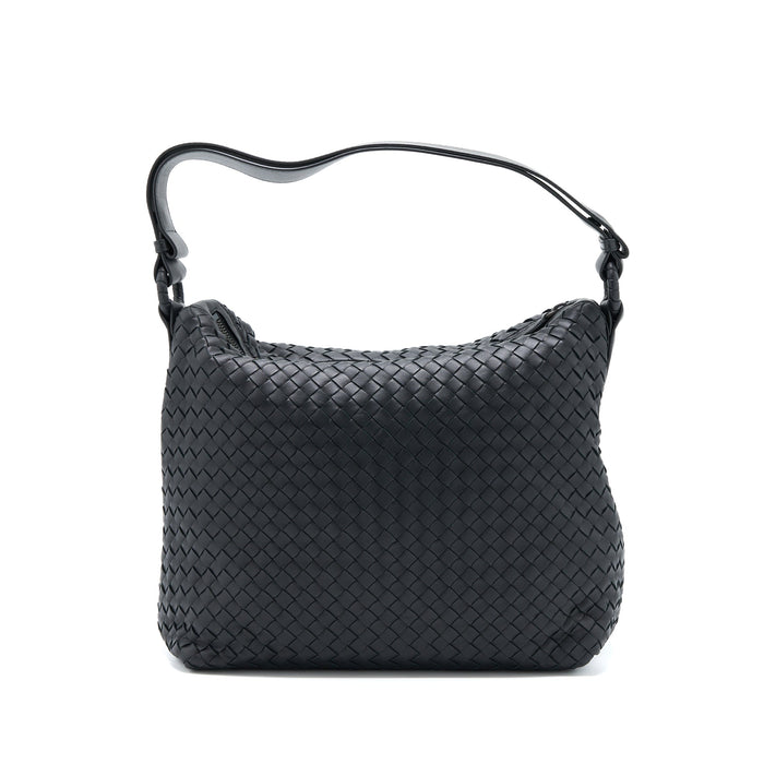 BOTTEGA VENETA HOBO BAG INTRECCIATO BLACK