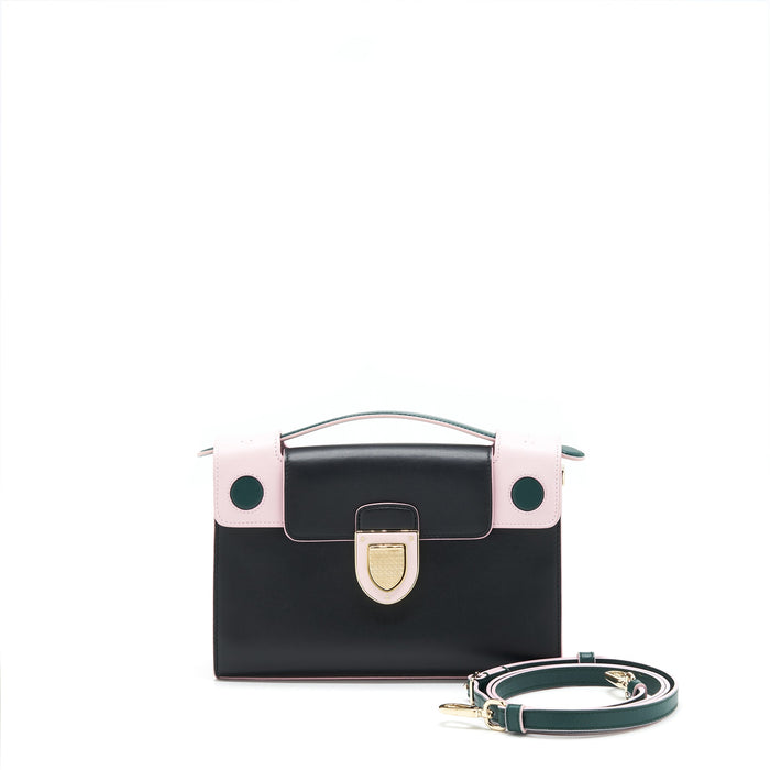 DIOR DIOREVER CLUTCH WITH STRAP PINK AND BLACK LGHW