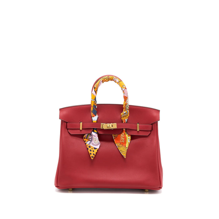 HERMES BIRKIN 25 SWIFT RED GHW