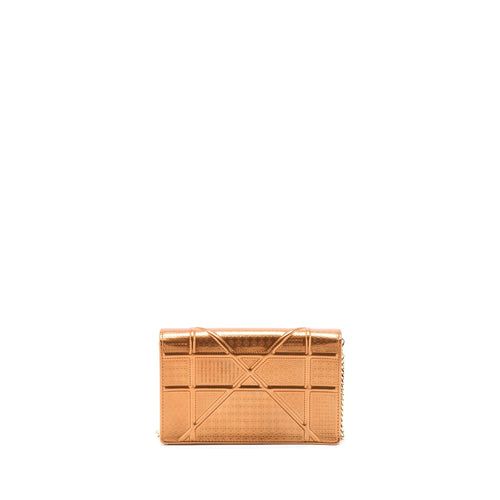 DIOR DIORAMA WALLET ON CHAIN PATENT METALLIC LGHW