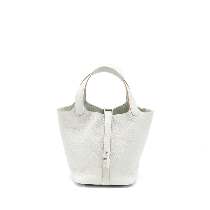 HERMES PICOTIN 18 CLEMENCE GRIS PEARL SHW