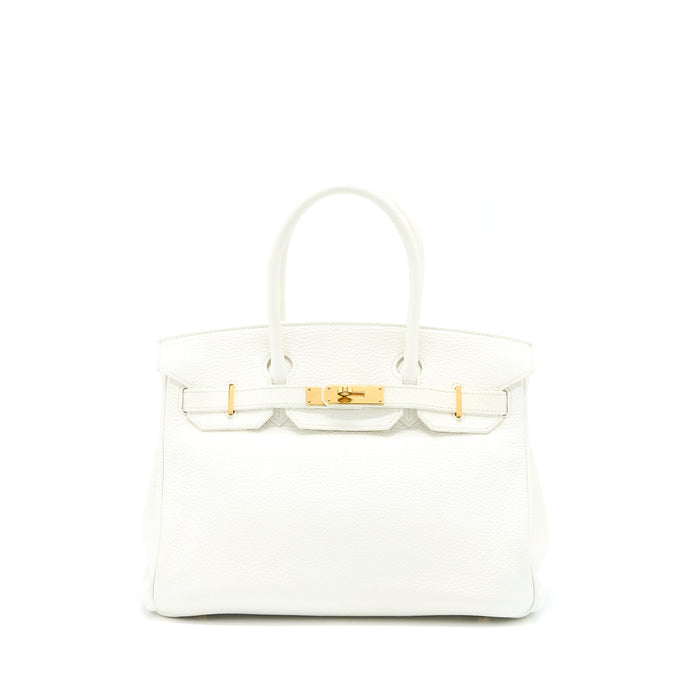 HERMES BIRKIN 30 CLEMENCE BLANC GHW
