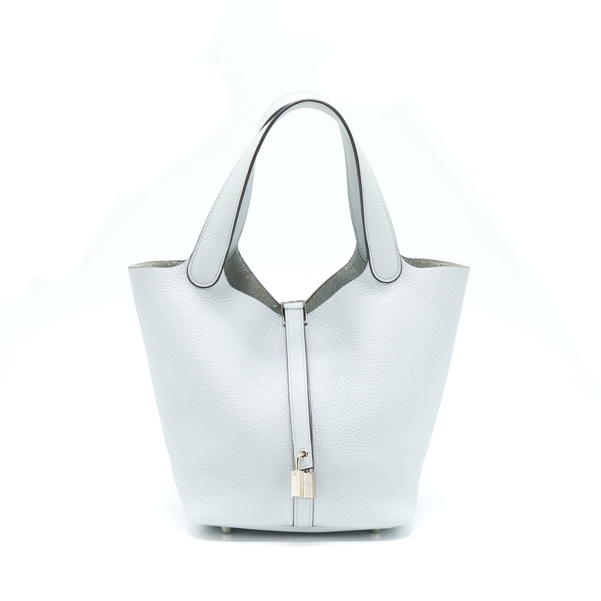 HERMES PICOTIN 22 LOCK BAG CLEMENCE BLUE PALE SHW