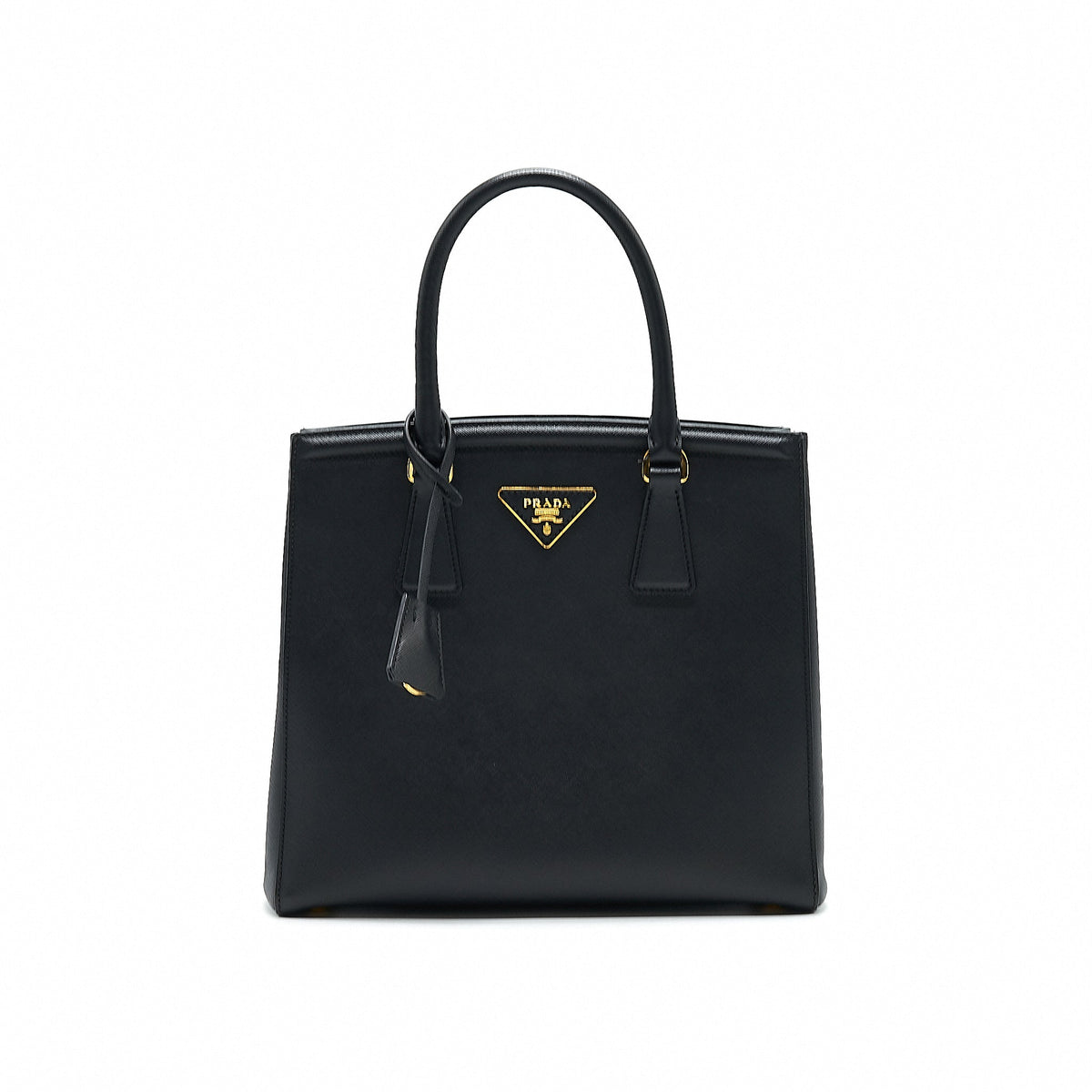 PRADA SAFFIANO LUX LEATHER TOTE BAG NERO